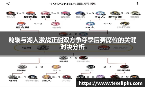鹈鹕与湖人激战正酣双方争夺季后赛席位的关键对决分析